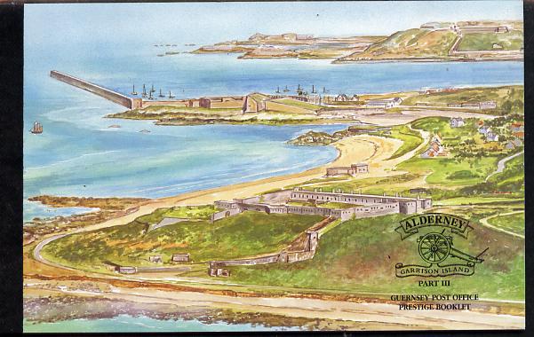 Guernsey - Alderney 1999 Garrison Island #3 £6.78 booklet complete & fine SG ASB7, stamps on militaria