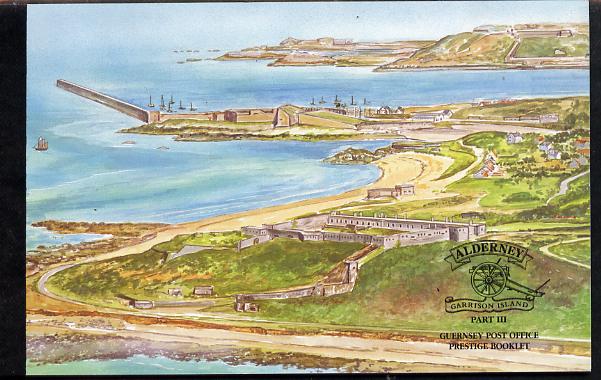 Guernsey - Alderney 1999 Garrison Island #3 Â£6.78 booklet complete & fine SG ASB7, stamps on , stamps on  stamps on militaria