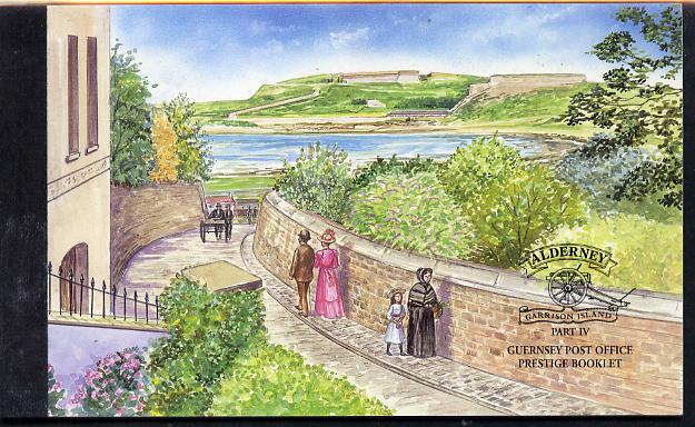 Guernsey - Alderney 2000 Garrison Island #4 £7.38 booklet complete & fine SG ASB10, stamps on militaria