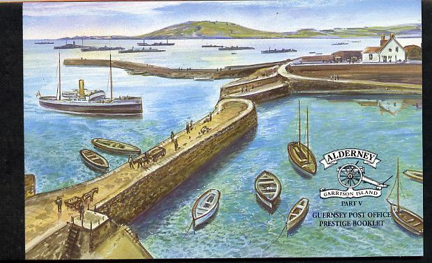 Guernsey - Alderney 2001 Garrison Island #5 £7.50 booklet complete & fine SG ASB11, stamps on militaria