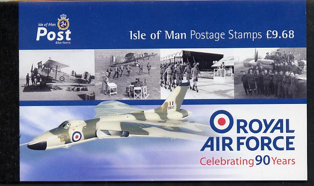 Isle of Man 2008 90th Anniversary of Royal Air Force £9.68 Prestige booklet complete & fine SG SB69, stamps on aviation, stamps on  raf , stamps on 