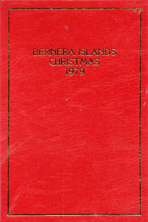 Bernera 1979 Christmas \A310 value (Angel Gabriel Blowing Trumpet) in 24 carat gold foil in special presentation folder unmounted mint