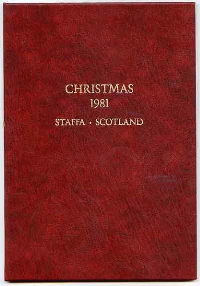 Staffa 1981 Christmas A38 value (Angel after Durer) in 22 carat gold foil in special presentation folder, stamps on , stamps on  stamps on christmas, stamps on  stamps on religion, stamps on  stamps on arts, stamps on  stamps on durer, stamps on  stamps on angels, stamps on  stamps on renaissance