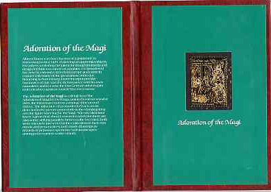 Staffa 1985 Christmas \A315 value (Adoration by Durer) in 22 carat gold foil in special presentation folder