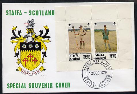 Staffa 1979 Scouts of the World perf set of 2 values (El Salvador & Faroe Is) on cover with first day cancel, stamps on , stamps on  stamps on scouts