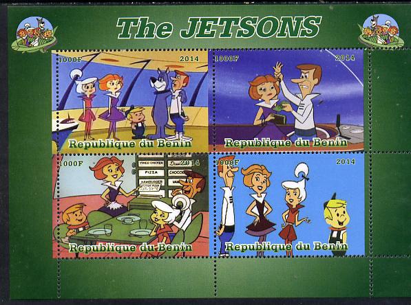 Benin 2014 The Jetsons perf sheetlet containing 4 values unmounted mint. Note this item is privately produced and is offered purely on its thematic appeal, stamps on films, stamps on cinema, stamps on movies, stamps on cartoons