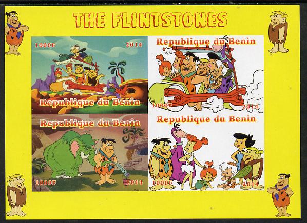 Benin 2014 The Flintstones imperf sheetlet containing 4 values unmounted mint. Note this item is privately produced and is offered purely on its thematic appeal