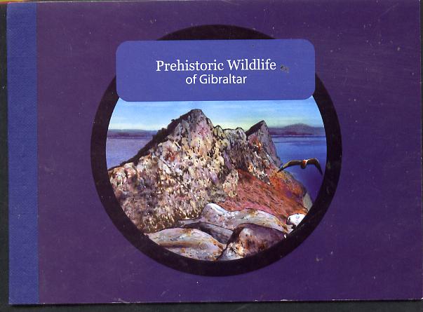 Gibraltar 2007 Prehistoric Wildlife Â£8.46 booklet complete and fine SG SB15, stamps on , stamps on  stamps on dinosaurs