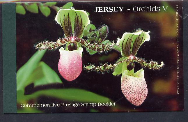 Jersey 2004 Jersey Orchids £10.73 prestige booklet complete, SG B63, stamps on flowers, stamps on orchids