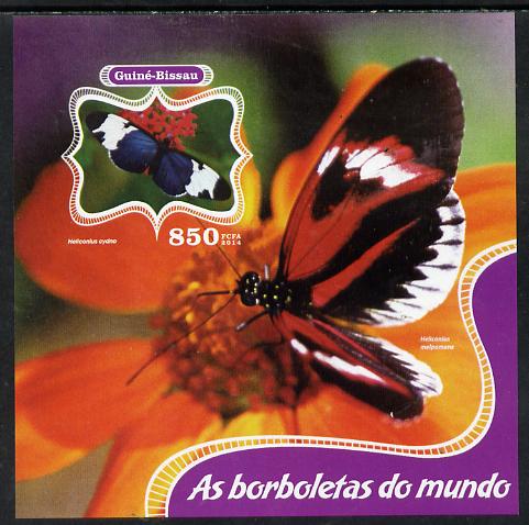 Guinea - Bissau 2014 Butterflies of the World #03 imperf s/sheet unmounted mint. Note this item is privately produced and is offered purely on its thematic appeal, stamps on , stamps on  stamps on butterflies