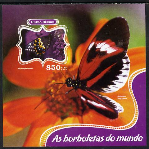 Guinea - Bissau 2014 Butterflies of the World #04 imperf s/sheet unmounted mint. Note this item is privately produced and is offered purely on its thematic appeal, stamps on butterflies