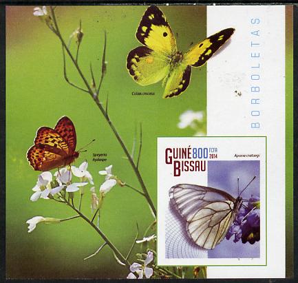 Guinea - Bissau 2014 Butterflies #11 imperf s/sheet unmounted mint. Note this item is privately produced and is offered purely on its thematic appeal, stamps on butterflies, stamps on 