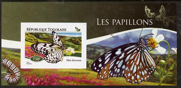 Togo 2015 Butterflies #04 imperf s/sheet unmounted mint. Note this item is privately produced and is offered purely on its thematic appeal, stamps on butterflies, stamps on 
