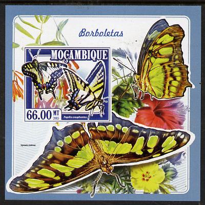 Mozambique 2015 Butterflies #1 imperf deluxe sheet unmounted mint. Note this item is privately produced and is offered purely on its thematic appeal , stamps on , stamps on  stamps on butterflies