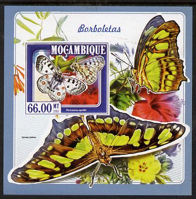 Mozambique 2015 Butterflies #2 imperf deluxe sheet unmounted mint. Note this item is privately produced and is offered purely on its thematic appeal , stamps on , stamps on  stamps on butterflies