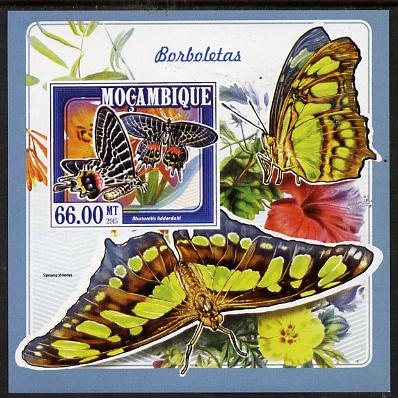 Mozambique 2015 Butterflies #3 imperf deluxe sheet unmounted mint. Note this item is privately produced and is offered purely on its thematic appeal , stamps on , stamps on  stamps on butterflies