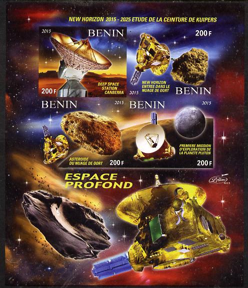 Benin 2015 50thAnniversary of ELDO #2 imperf sheetlet containig 4 values unmounted mint , stamps on , stamps on  stamps on space, stamps on  stamps on eldo, stamps on  stamps on telescope