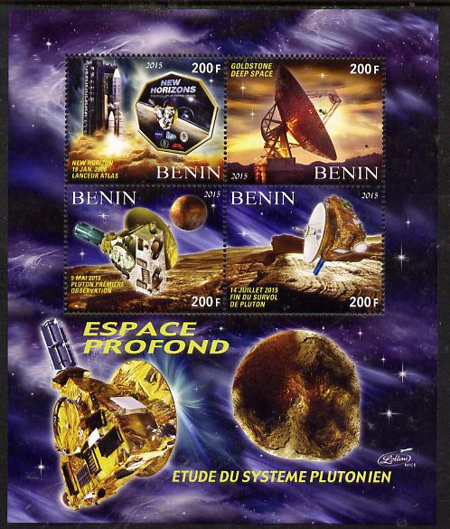 Benin 2015 50thAnniversary of ELDO #4 perf sheetlet containig 4 values unmounted mint , stamps on space, stamps on eldo, stamps on telescope