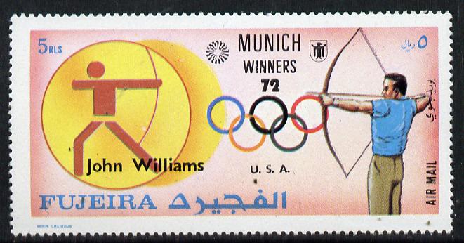 Fujeira 1972 Archery (John Williams) from Olympic Winners set unmounted mint, Mi 1456, stamps on , stamps on  stamps on archery