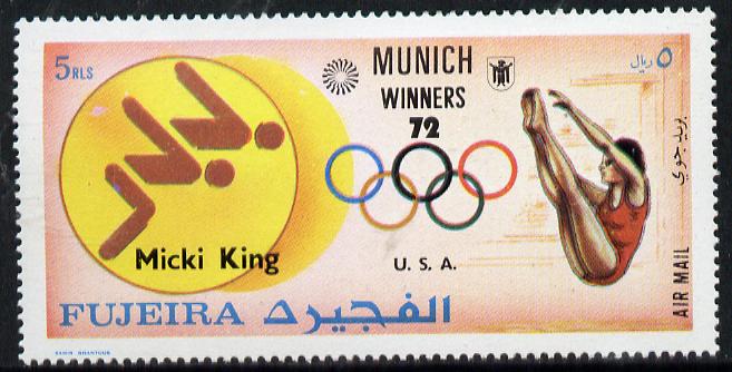 Fujeira 1972 Diving (Micki King) from Olympic Winners set of 25 (Mi 1453) unmounted mint, stamps on , stamps on  stamps on diving