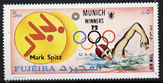 Fujeira 1972 Swimming (Mark Spitz) from Olympic Winners set of 25 (Mi 1454) unmounted mint, stamps on , stamps on  stamps on swimming