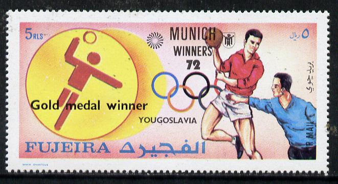 Fujeira 1972 Handball (Yugoslavia) from Olympic Winners set of 25 (Mi 1432-56) unmounted mint, stamps on handball