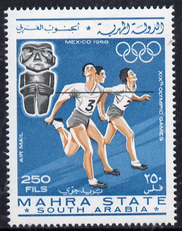 Aden - Mahra 1967 Running 250f from Olympics perf set unmounted mint (Mi 28A), stamps on , stamps on  stamps on running