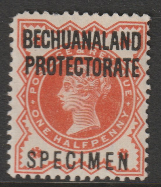 Bechuanaland 1902 Overprint on  GB 1/2d Jubilee overprinted SPECIMEN with gum and only about 750 produced SG 59s, stamps on , stamps on  stamps on specimens