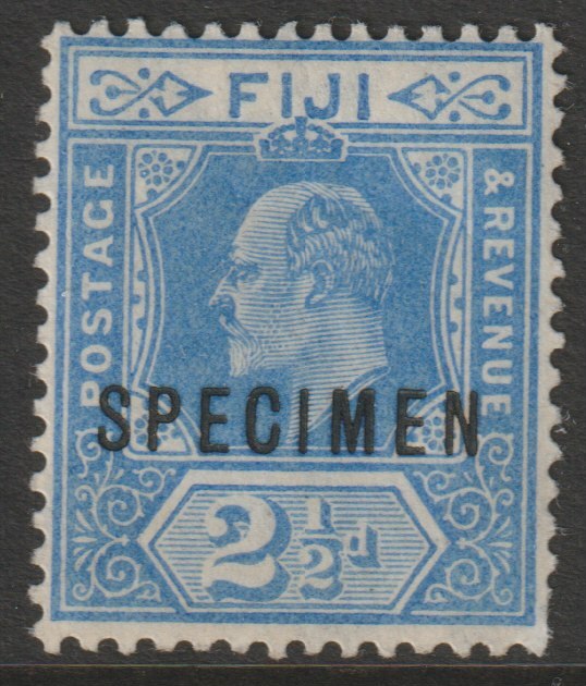 Fiji 1906 KE7 Key Plate MCA 2.5d overprinted SPECIMEN fine with gum and only about 750 produced SG 120s, stamps on , stamps on  stamps on specimens