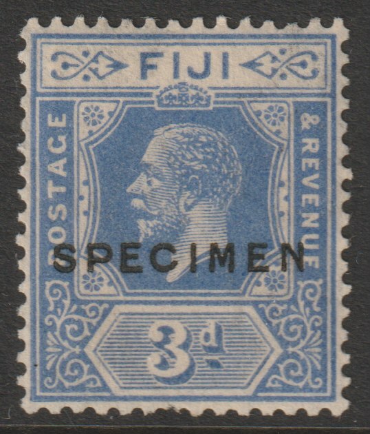 Fiji 19222 KG5 Key Plate Multiple Script 3d overprinted SPECIMEN fine with gum and only about 400 produced SG 234s, stamps on specimens