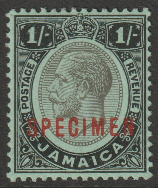 Jamaica 1912 KG5 MCA 1s overprinted SPECIMEN (type D12) fine with gum and only about 400 produced SG 65s, stamps on , stamps on  stamps on specimens