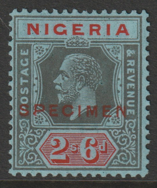 Nigeria 1921 KG5 Multiple Script 2s6d overprinted SPECIMEN with gum and only about 400 produced SG 27s, stamps on , stamps on  stamps on specimens