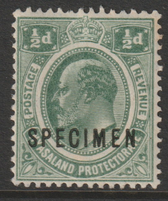 Nyasaland 1908 KE7 Crown CA 1/2d overprinted SPECIMEN with gum and only about 400 produced SG 73s, stamps on specimens