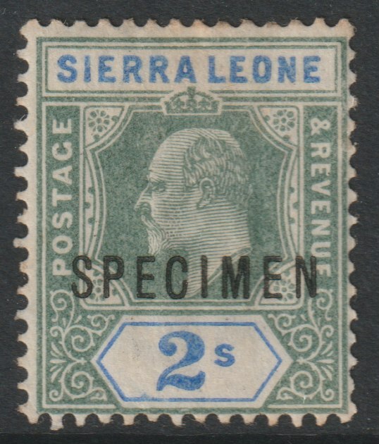 Sierra Leone 1903 KE7  Key Plate Crown CA 2s overprinted SPECIMEN sl soiled gum, only about 750 produced, SG83s, stamps on , stamps on  stamps on specimens