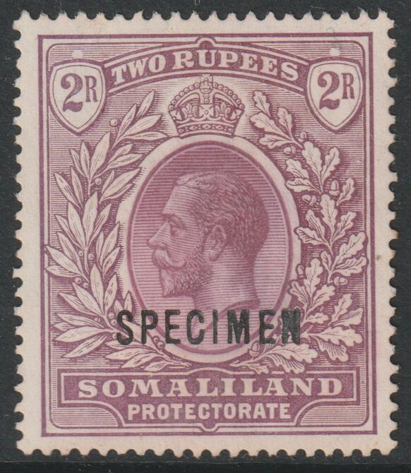 Somaliland 1921 KG5 Multiple script 2r overprinted SPECIMEN without gum and only about 400 produced SG83s, stamps on specimens