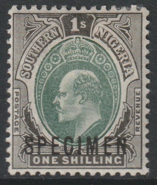 Southern Nigeria 1903 KE7 Crown CA 1s overprinted SPECIMEN with gum and only about 750 produced SG 16s, stamps on specimens