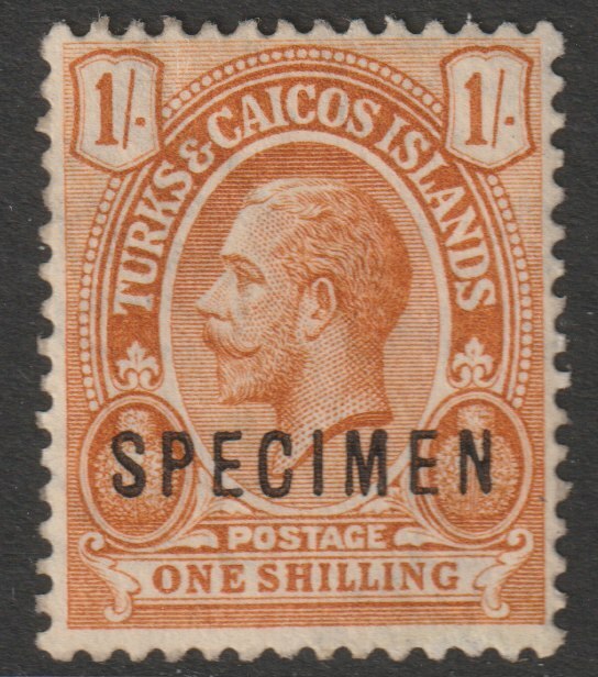 Turks & Caicos Is 1921 KG5 Multiple Script 1s overprinted SPECIMEN  with gum and only about 400  produced SG 172s, stamps on , stamps on  stamps on 