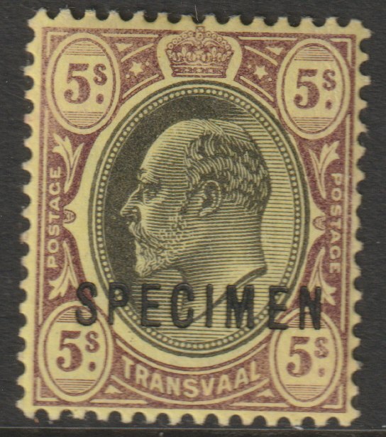Transvaal 1902 KE7 Crown CA 5s overprinted MONSTER with gum and only about 750 produced SG 254s, stamps on specimens