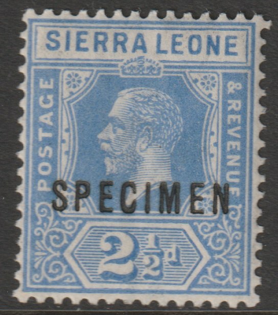 Sierra Leone 1921 KG5  Key Plate Multiple Script 2.5d overprinted SPECIMEN with gum, only about 400 produced, SG135s, stamps on specimens