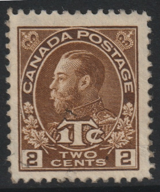 Canada 1916 KG5 2c+1c brown die I fresh mint SG 238, stamps on , stamps on  kg5 , stamps on 