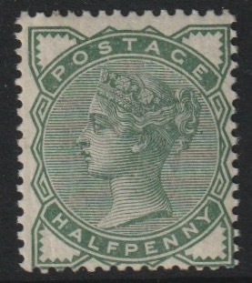 Great Britain 1880 QV 1/2d green wmk Imperial Crown unmounted mint SG 164, stamps on , stamps on  stamps on , stamps on  stamps on  qv , stamps on  stamps on 