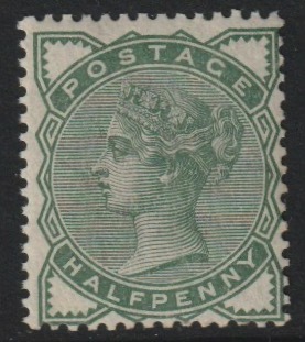 Great Britain 1880 QV 1/2d green wmk Imperial Crown very lightly mounted mint SG 164, stamps on , stamps on  qv , stamps on 