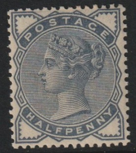 Great Britain 1883 QV 1/2d slate-blue wmk Imperial Crown very lightly mounted mint SG 187, stamps on , stamps on  qv , stamps on 
