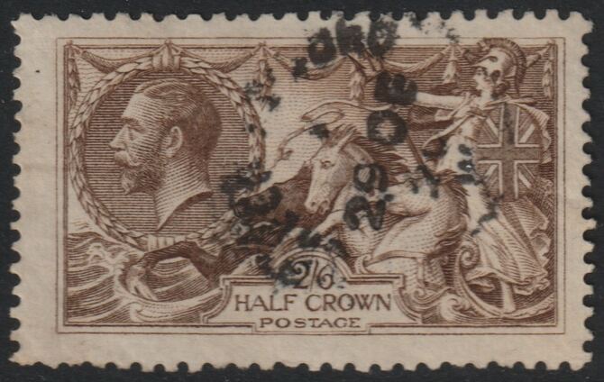 Great Britain 1918 Seahorse 2s6d by Bradbury Wilkinson centred to NE  good used, stamps on , stamps on  stamps on , stamps on  stamps on  kg5 , stamps on  stamps on 