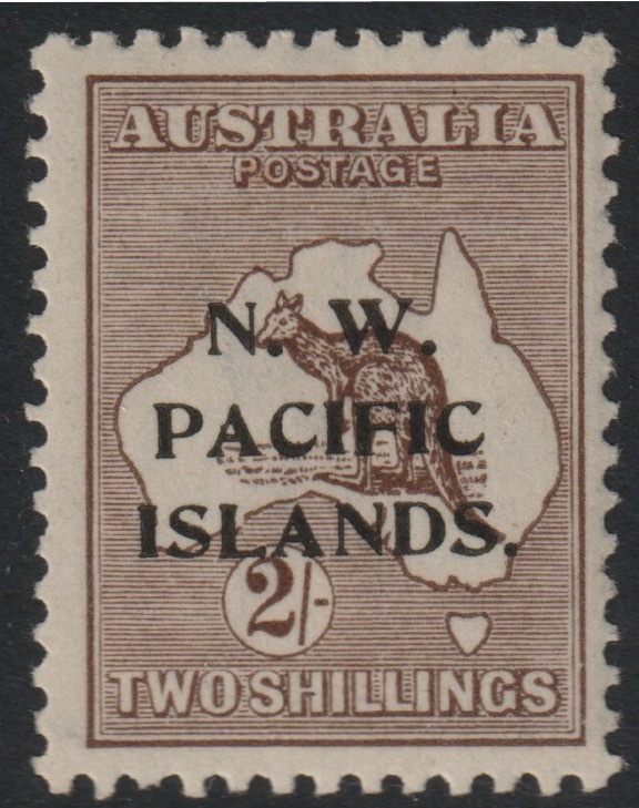 New Guinea 1918 NWPI opt on Roo 2s brown mounted mint SG115, stamps on , stamps on  kg5 , stamps on kangaroos