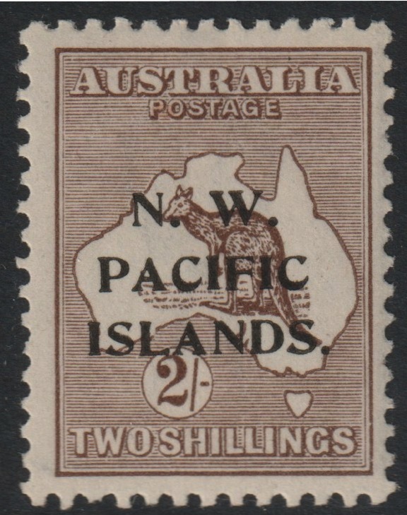 New Guinea 1918 NWPI opt on Roo 2s brown mounted mint SG115, stamps on , stamps on  stamps on , stamps on  stamps on  kg5 , stamps on  stamps on kangaroos