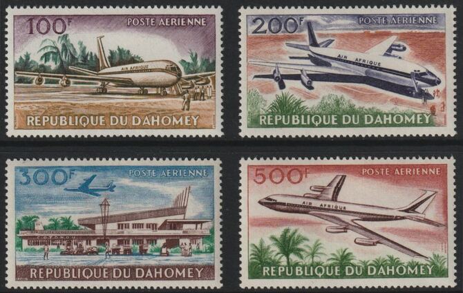 Dahomey 1963 Air set of 4 unmounted mint, SG 194-97, stamps on , stamps on  stamps on aviation