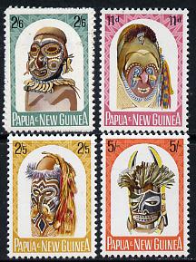 Papua New Guinea 1964 Native Artefacts (Masks) set of 4 unmounted mint, SG 51-54