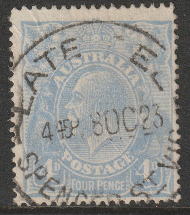 Australia 1918 KG5 4.5d pale milky blue cds used, SG65b, stamps on , stamps on  stamps on , stamps on  stamps on  kg5 , stamps on  stamps on 