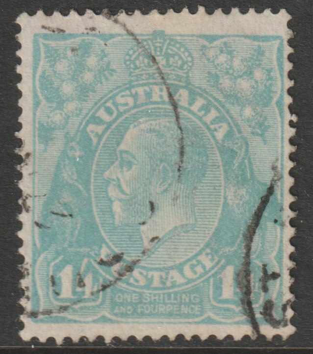 Australia 1918 KG5 1s4d pale blue good used, SG66, stamps on , stamps on  kg5 , stamps on 